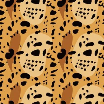 Vector animals print. Leopard seamless pattern for textile, packaging, web page Stock Illustration