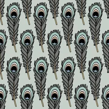 Vector animals seamless pattern Stock Illustration