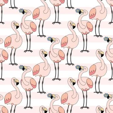 Vector animals seamless pattern Stock Illustration