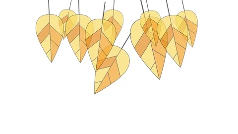 Vector animation of autumn leaf falling Stock Footage 119337736