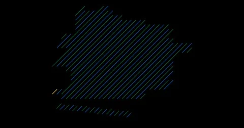 Vector Animation Diagonal Lines Slide Into Andorra Map Stock Footage 327509154