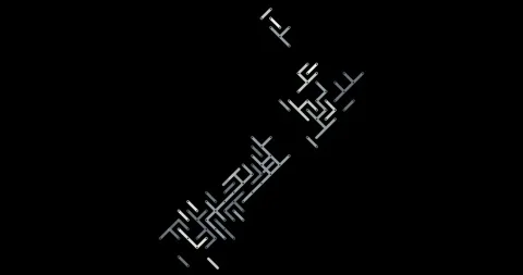 Vector Animation Diagonal Lines Slide Into New Zealand Map Stock Footage 327642436