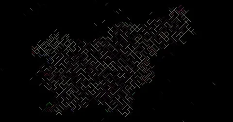 Vector Animation Diagonal Lines Slide Into Slovenia Map Stock Footage 327940597