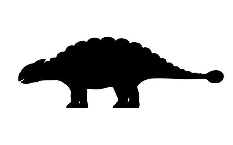 Vector ankylosaurus silhouette Stock Illustration
