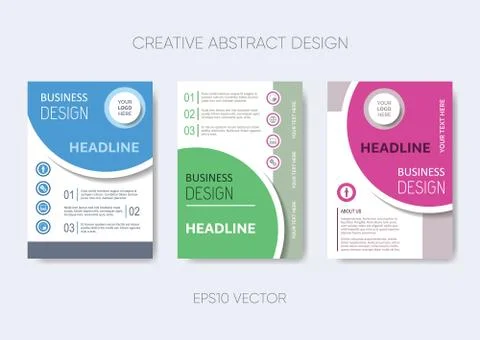 Vector annual report or brochure cover designs Stock Illustration