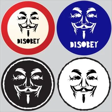 Vector anonymous signs Stock Illustration