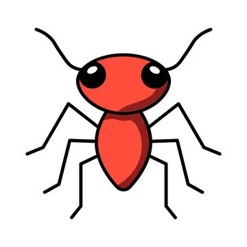 Vector ant illustration on white background Stock Illustration