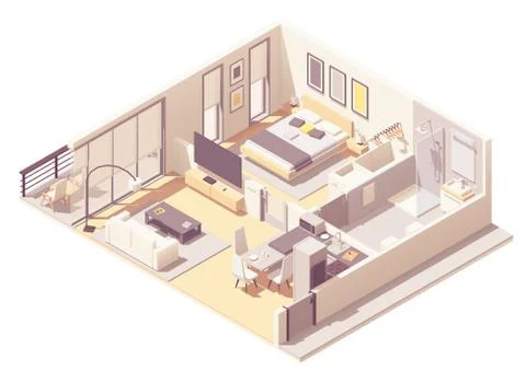 Vector apartment hotel suite Stock Illustration