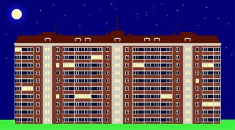 Vector apartment house Stock-Illustration