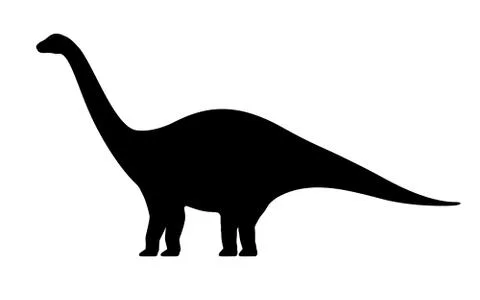 Vector apatosaurus silhouette Stock Illustration
