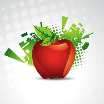 Vector apple background Stock Illustration