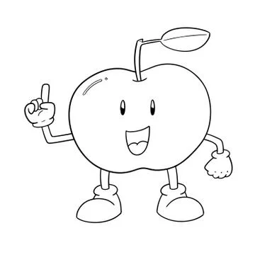Vector of apple cartoon Stock Illustration