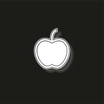 Vector apple fruit illustration, fresh healthy food - organic natural food is Stock Illustration
