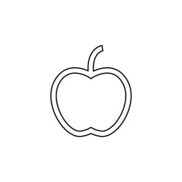 Vector apple fruit illustration fresh healthy food Stock Illustration