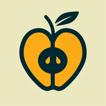 Vector apple icon. Eps10 Stock Illustration