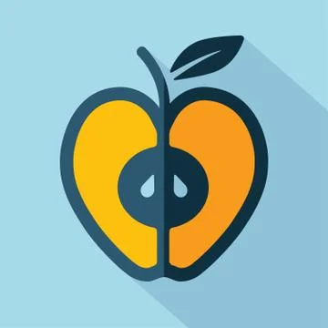 Vector apple icon. Eps10 Stock Illustration