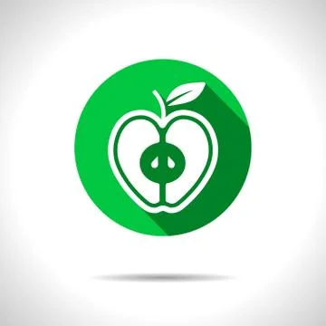 Vector apple icon. Eps10 Stock Illustration