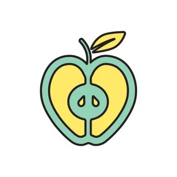 Vector apple icon. Eps10 Stock Illustration