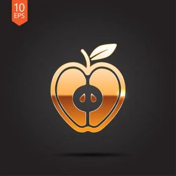Vector apple icon. Eps10 Stock Illustration