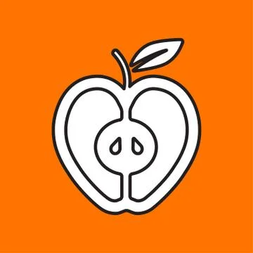 Vector apple icon. Eps10 Stock Illustration