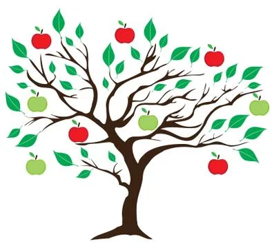 Vector apple tree Stock Illustration
