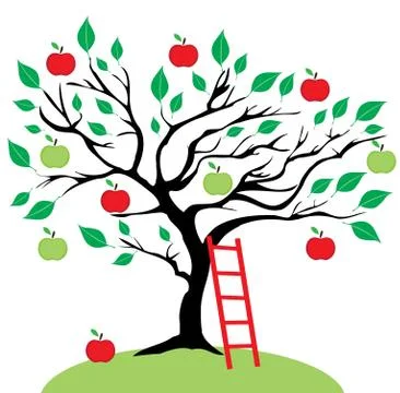 Vector apple tree Stock Illustration