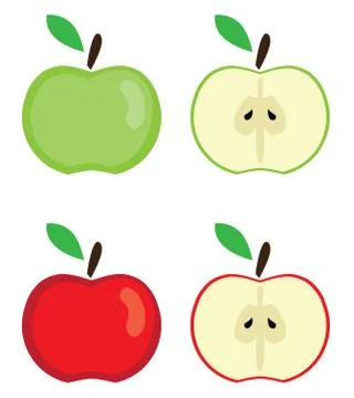 Vector apples set Stock Illustration