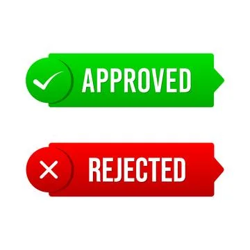 Vector Approved and rejected check mark sign Stock Illustration