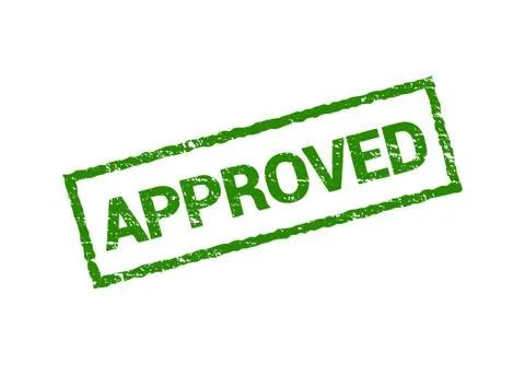 Vector approved seal rubber stamp sign. Grunge approved isolated stamp design Stock Illustration