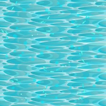 Vector aqua background with blue sea water depicted on it. Stock Illustration