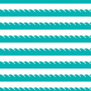 Vector aqua green waves seamless pattern 库存插图