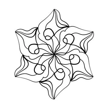 Vector arabesque for design template. Abstract ornament for coloring book pag Stock Illustration