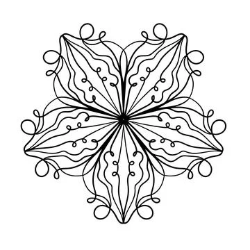 Vector arabesque for design template. Abstract ornament for coloring book pag Stock Illustration