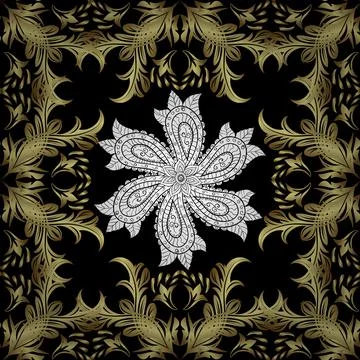 Vector. Arabesque texture vintage background, floor tiles surface ornament flowe Stockillustratie