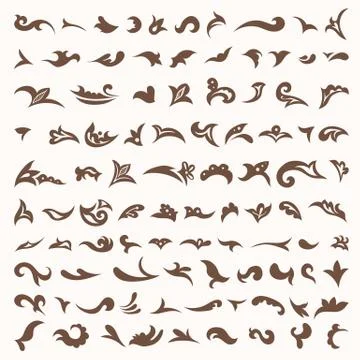 Vector Arabic Design Elements Set Stock Illustration