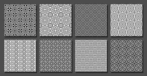 Vector Arabic Seamless Patterns Set イラスト素材