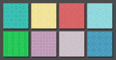 Vector Arabic Seamless Patterns Set Stock Illustration