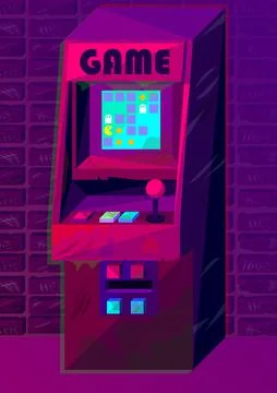 Vector arcade machine in gradient style Illustrazione stock