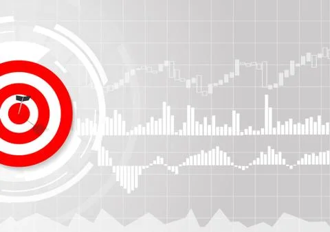 Vector : Archery target and arrows on business background Stock Illustration