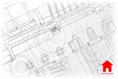 Vector architect background Illustrazione stock