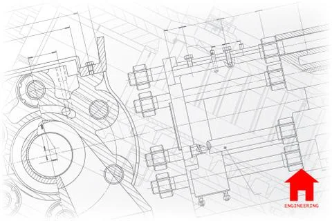 Vector architect background Stock Illustration