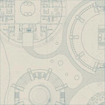 Vector architectural blueprint. Stock Illustration