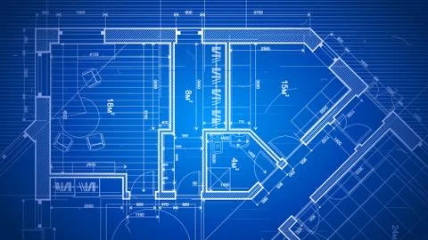 Vector architectural plan - abstract architectural blueprint Ilustración de archivo