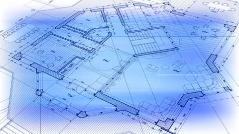 Vector architectural plan - abstract architectural blueprint Ilustración de archivo