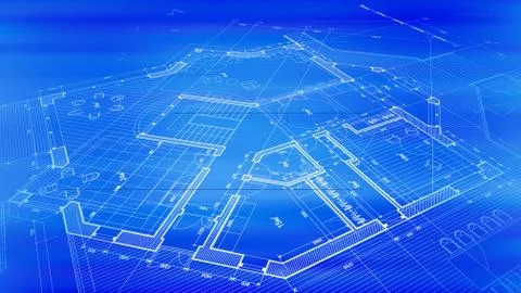 Vector architectural plan - abstract architectural blueprint Ilustración de archivo