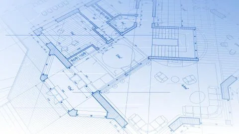 Vector architectural plan - abstract architectural blueprint  Ilustración de archivo