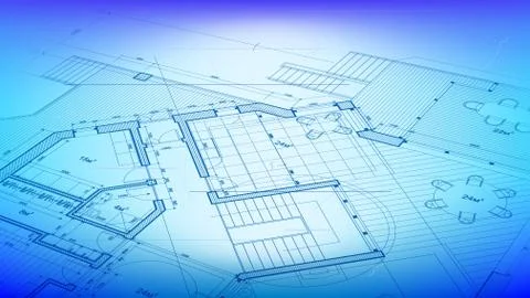 Vector architectural plan - abstract architectural blueprint Ilustración de archivo