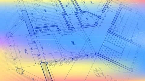 Vector architectural plan - abstract architectural blueprint  Ilustración de archivo