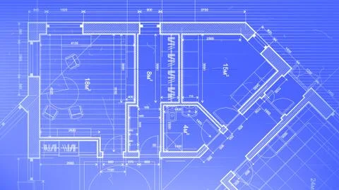 Vector architectural plan - abstract architectural blueprint  Ilustración de archivo