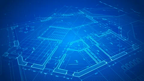 Vector architectural plan - abstract architectural blueprint Ilustración de archivo